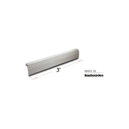 Buss General Partner Co Ltd Baseboarders Premium Series 3 ft Steel Easy Slip-on Baseboard Heater Cover, White BB001-36-WHT